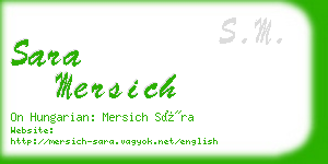 sara mersich business card